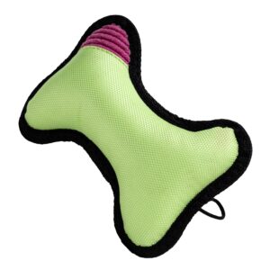 pawty dog toys - pawty bone - tough chew resistant dog toy - the ultimate dog toy for aggressive chewers - durable heavy duty dog toy - chew toy for strong chewers (pink/green)