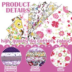 Ganeen 800Pcs 4 x 4 Inch Cotton Fabric Bundle Precut Fat Squares Patchwork Fabrics Cotton Printed Craft Fabric Fat Flower Fabric Quilting for DIY Craft Sewing Clothing Handmade Accessories (Assorted)