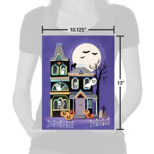 Papyrus 10" Halloween Large Gift Bag, Haunted House (1 Bag)