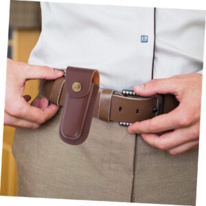 Leather Case Single Cutter Belt Cutter Holder Tool Pouch Belt Leather Guard Folding Cutter Sleeve Mora Garberg Skin Pocket Fanny Pack