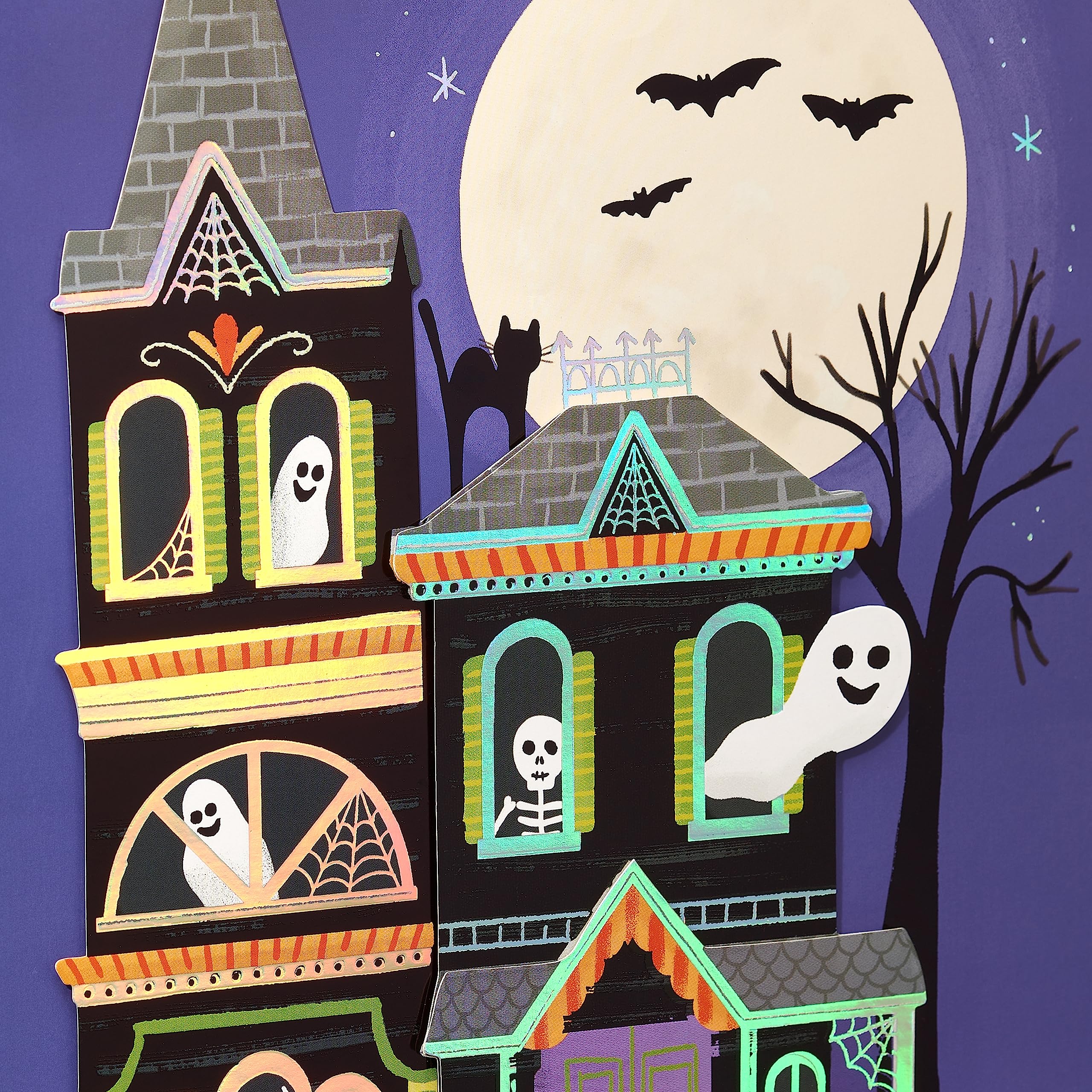 Papyrus 10" Halloween Large Gift Bag, Haunted House (1 Bag)