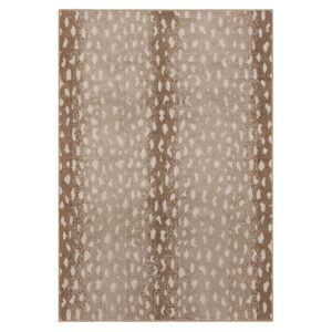 Mohawk Home Antelope Animal Print Beige 2' 1" x 3' 8" Area Rug Perfect for Kitchen, Living Room, Dining Room