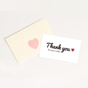 Lannso Thank You Cards Small Business, 100 PCS Thank You Cards for Retail Store, 2x3.5 Inch, Recommended for Online Retailers, Small Business Owners and Local Stores (QS214)