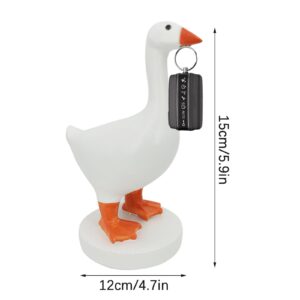 TREETDOBV Magnetic Goose Duck Key Holder Cute Home Decor, Resin Goose Duck Figurine Statue Magnetic Tool Holder, Eye Catching Key Hanger for Home Office, Desk Accessory Housewarming Gift(#1)