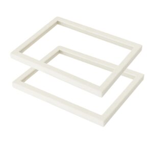 coward 2pcs beige velvet glass lid for the trays can use if needed