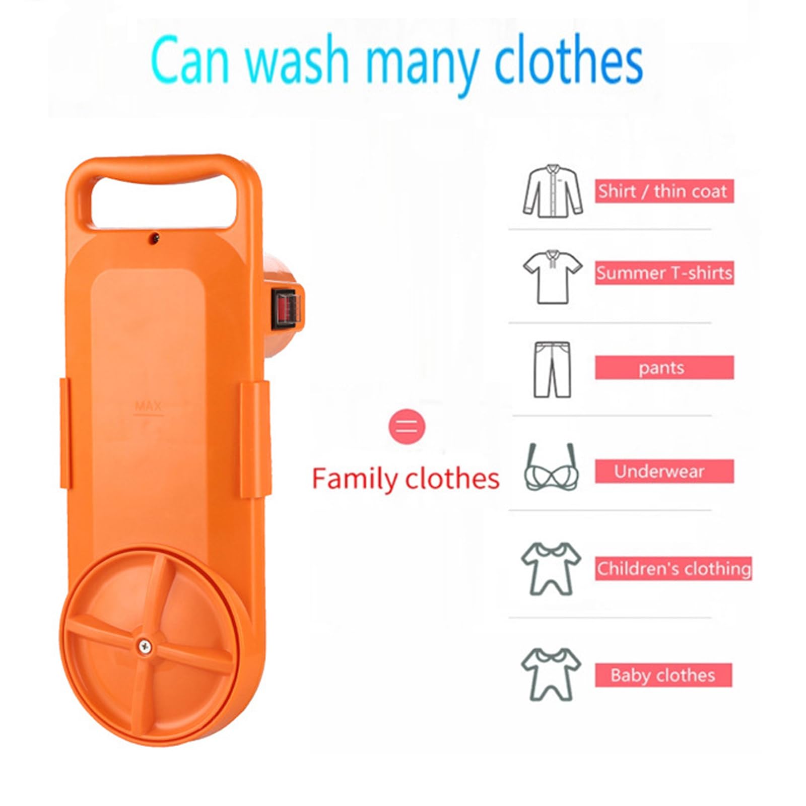 Portable Mini Washing Machine, Bucket Mounted Washing Machine, Compact Semi Automatic Washer Laundry with Digital Display and Leakage Protection Fit for Dorm Apartment Travel