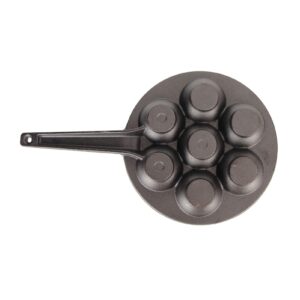 Pssopp 7 Holes Takoyaki Pan,Cast Iron NonStick Takoyaki Grill Pan Plate Takoyaki Maker Pancake Balls Takoyaki Pan Nonstick Cast Baking Tray