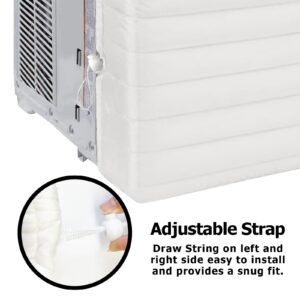 Indoor Air Conditioner Cover Ac Cover for Inside Wall Unit Inside AC Covers for Window Air Conditioner 21 x 15 x 3.5 Inches with Anti-Slip liner White Slim Window Air Conditioner Protective Cover