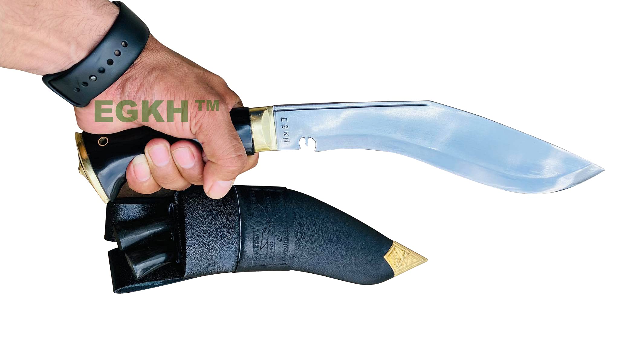 EGKH - Service No.1 Gripper Handle Kukri - Authentic Army Issue Khukuri Knife - Hand Forged Blade in Nepal by Ex - Military Khukuri House