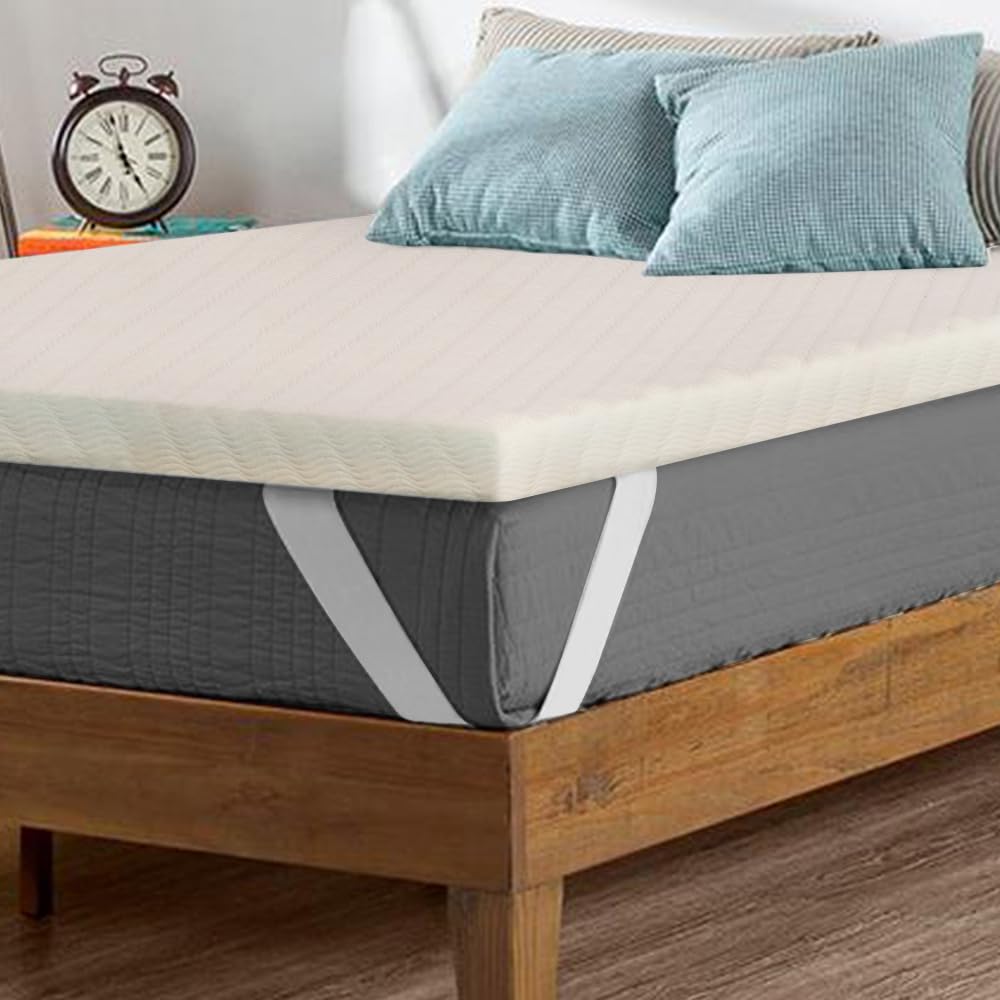 Airdown Mattress Topper Twin XL, 3 Inch Gel Egg Crate Memory Foam Mattress Topper with Removable & Washable Cover, CertiPUR-US Certified, Twin XL Size