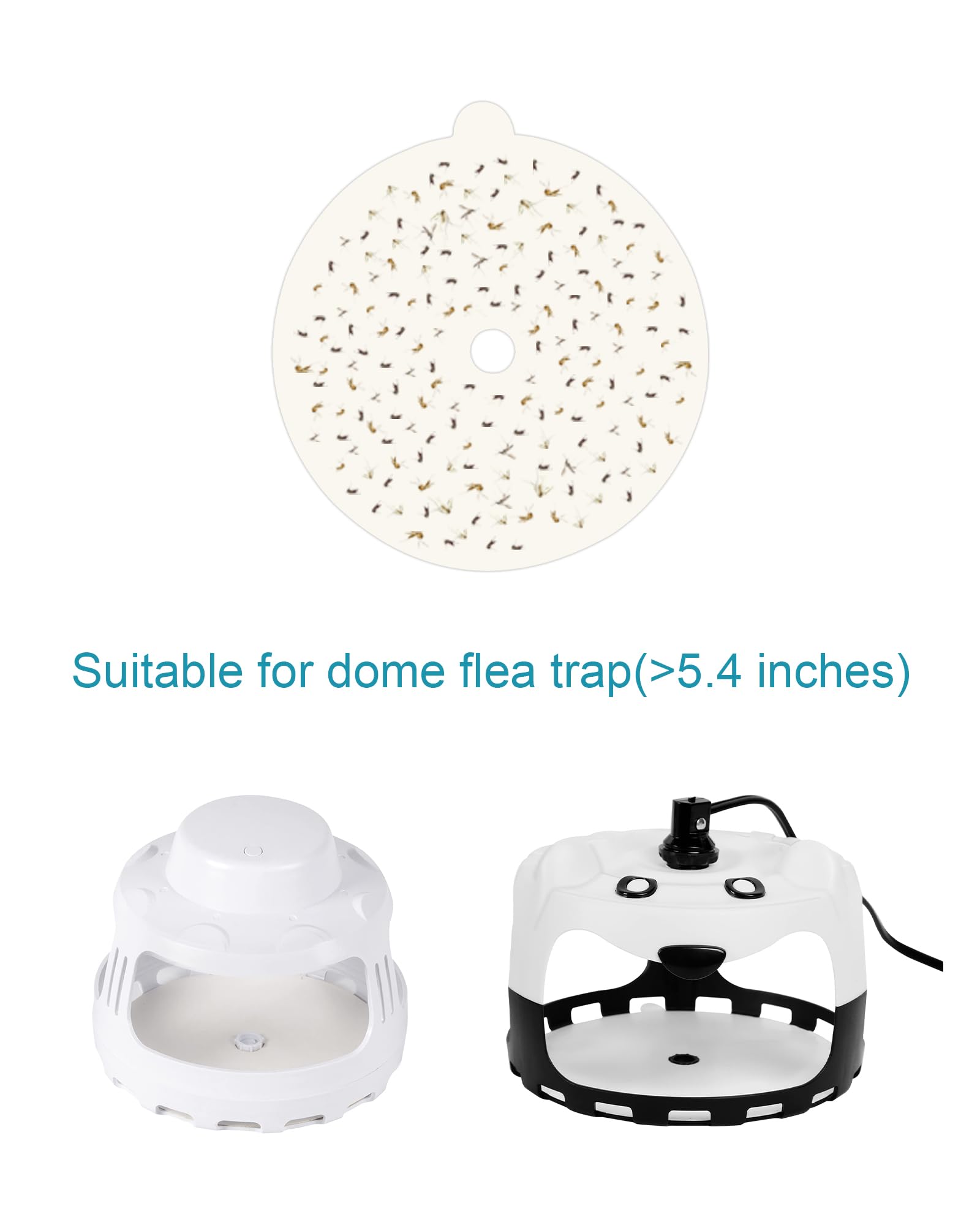 24 Pack Flea Trap Refill Discs for Bug Md Flea Trap, 5.4" Replacement Sticky Pads for Bugmd Termination Station Pest Trapper Flea Trap for Inside Your Home