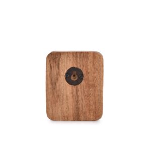 EDHAS Acacia Wood Natural 4 PCS Wall Mounted Rustic Decorative Coat Hook for Hanging Coat Clothes Hat Bag Purse and Towel (3" x 2.5" x 0.75")