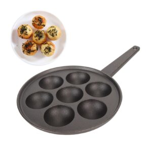 pssopp 7 holes takoyaki pan,cast iron nonstick takoyaki grill pan plate takoyaki maker pancake balls takoyaki pan nonstick cast baking tray