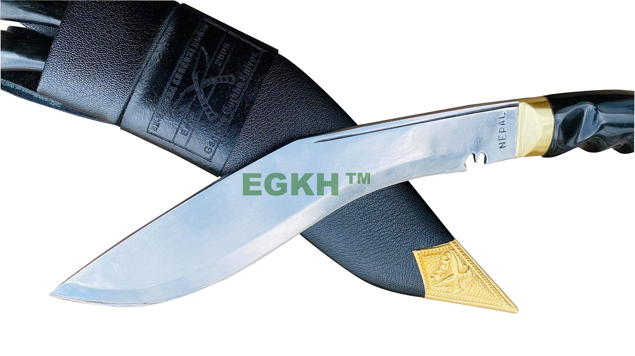 EGKH - Service No.1 Gripper Handle Kukri - Authentic Army Issue Khukuri Knife - Hand Forged Blade in Nepal by Ex - Military Khukuri House