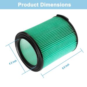 2 Pack VF6000 Filter for Ridgid 5-20 Gallon Wet Dry Vacuums WD5500 WD0671 WD6425 WD7000 WD1280 WD1851 WD1680 WD1956 RV2400A 1400RV RV2600B