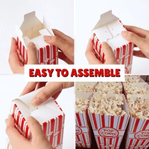 ZEEGOO 20-Pack Popcorn Boxes, Sturdy and Durable Popcorn Bucket, Large Capacity Popcorn Containers, Convenient Movie Night Supplies, Popcorn Cups for Families, Parties, Carnival and Popcorn Machine