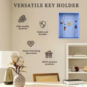 Qivine Friends Key Holder for Wall, Hanging Friends Merchandise Wall Mounted Key Holder, Blue Friends TV Show Merchandise Key Holder Wall, Friends TV Show Gifts Home Key Holder for Wall