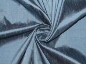 100% pure silk dupioni fabric cloudy blue 33 momme 54" wide with slubs mm118[4] silks