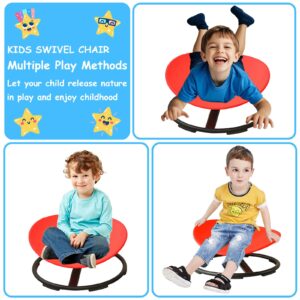 Kids Sensory Chair for Autism Kids Swivel Chair,Kids Sit and Spin Sensory Chair,Sensory Toy Chair,Carousel Spin Sensory Chair for Kids,Metal Base Non-Slip Wobble Chair Sitting Comfortably