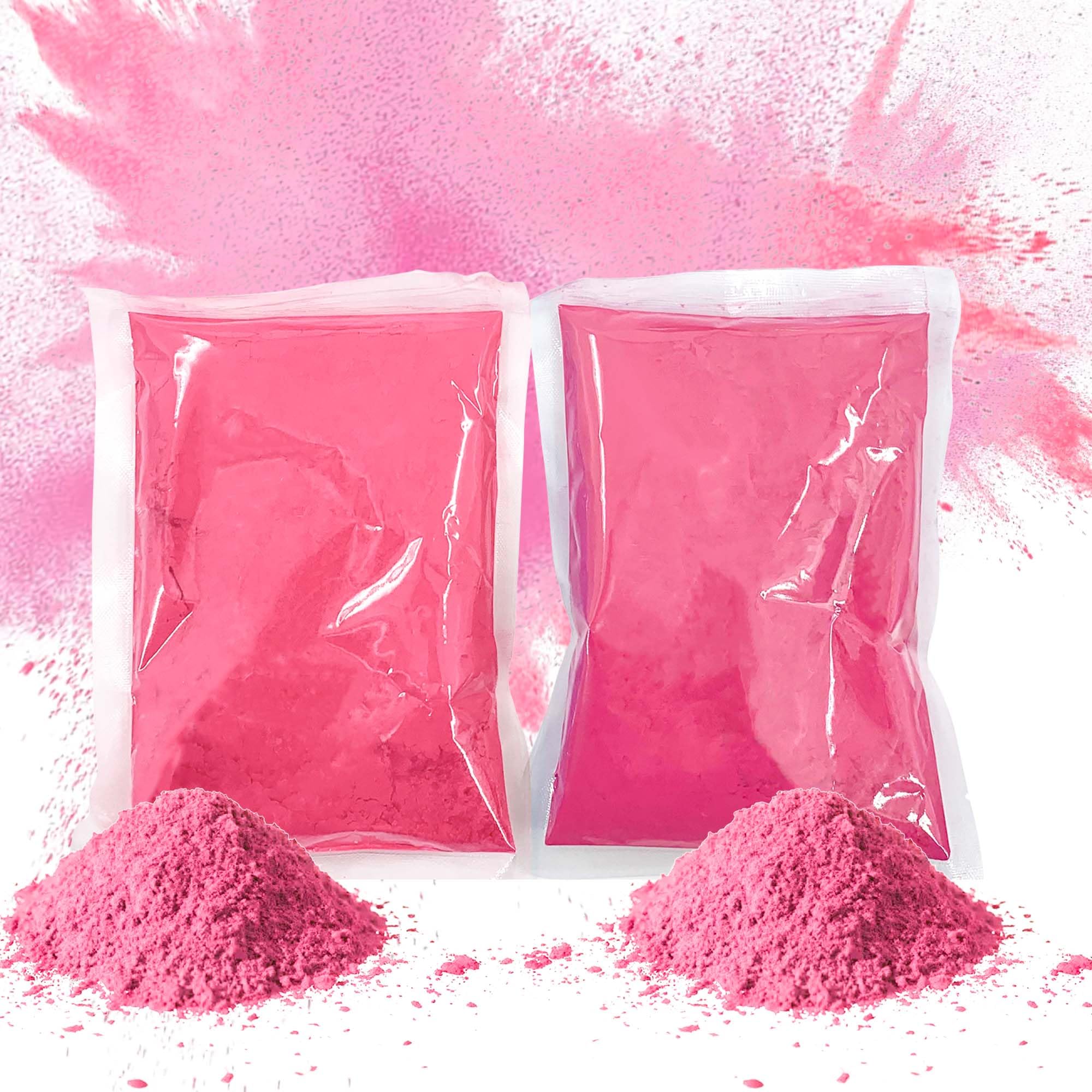 POPUPARTY Gender Reveal Powder - 2 lbs Pink – Perfect for Baby Reveal Balloons, Burnouts, Car Exhaust, Photoshoots, Pinatas