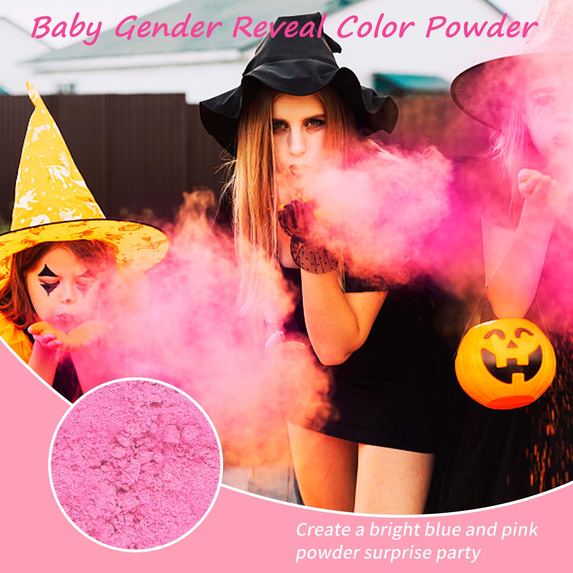 POPUPARTY Gender Reveal Powder - 2 lbs Pink – Perfect for Baby Reveal Balloons, Burnouts, Car Exhaust, Photoshoots, Pinatas