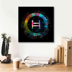 Epic Graffiti 'HBAR Hedera Crypto Portfolio, 18"x18"