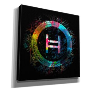 Epic Graffiti 'HBAR Hedera Crypto Portfolio, 18"x18"