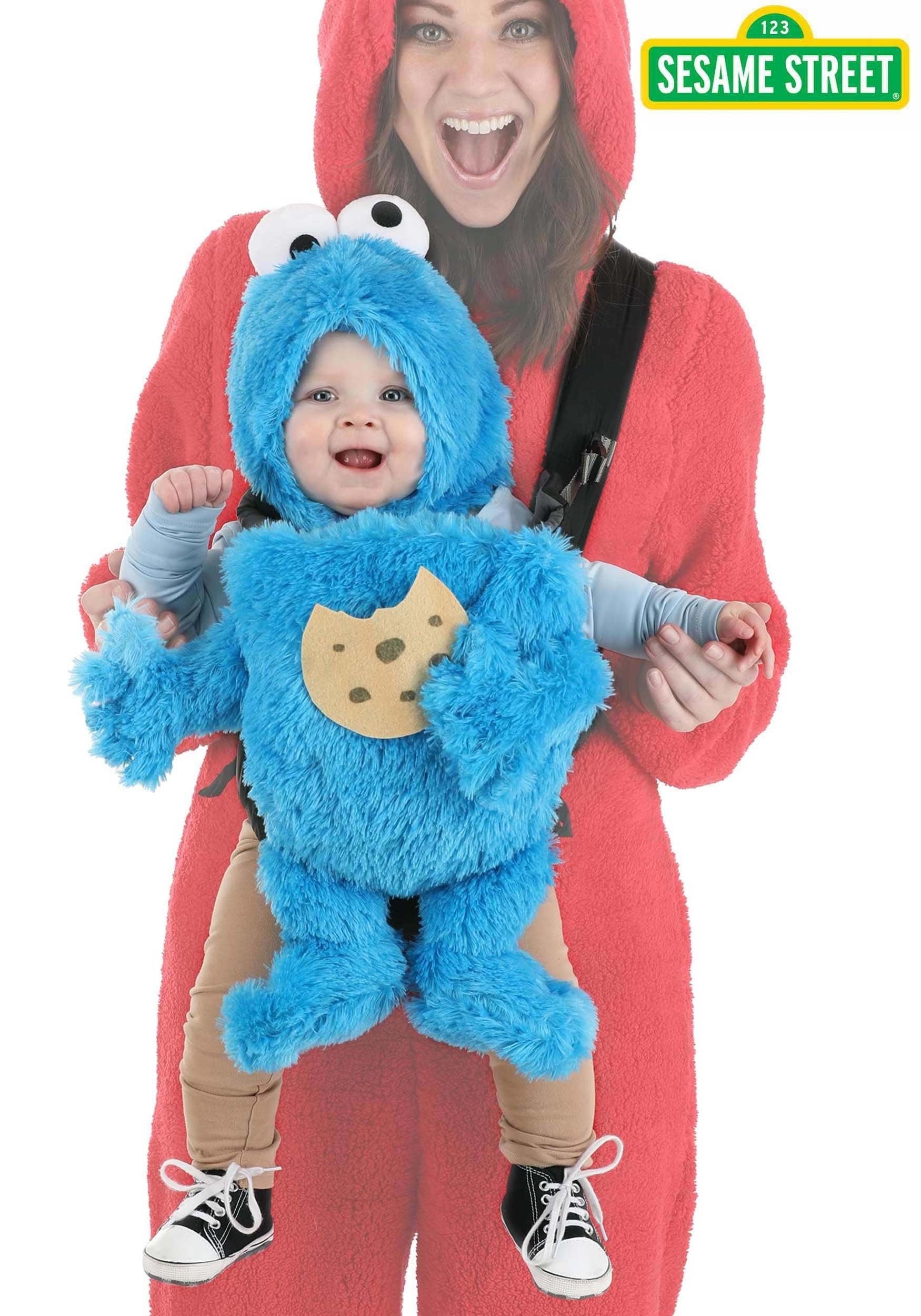 Fun Costumes Sesame Street Cookie Monster Baby Carrier Costume Accessory | Infant Costume for Cosplay Outfit Blue