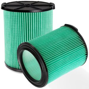 2 pack vf6000 filter for ridgid 5-20 gallon wet dry vacuums wd5500 wd0671 wd6425 wd7000 wd1280 wd1851 wd1680 wd1956 rv2400a 1400rv rv2600b