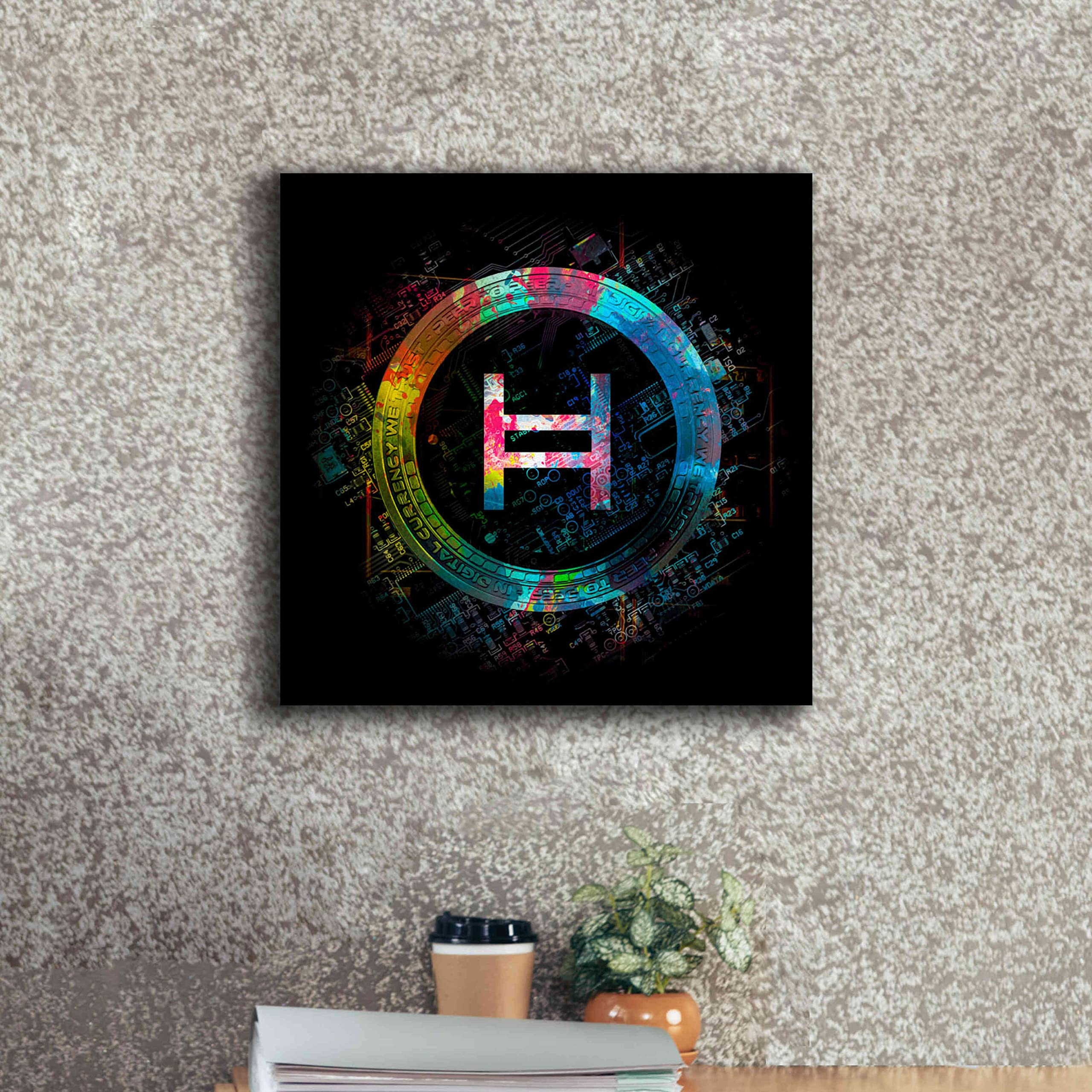 Epic Graffiti 'HBAR Hedera Crypto Portfolio, 18"x18"