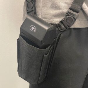 Square Payment Pouch with Sling/Waistbelt and Rugged Metal Belt Clip