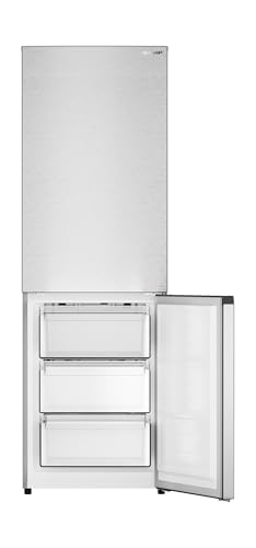 SHARP SJB1255GS Refrigerator with Bottom-Freezer, Counter-Depth, 24 Inch, 11.5 Cubic Foot, Stainless Steel