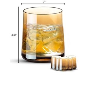 Laurel & Nash Drinkware- Drinkware Glasses Set of 6 - Juice Glasses - Whiskey Glass Set 8 oz - Bourbon Glasses for Men - Short Glass Cups