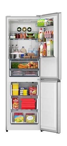 SHARP SJB1255GS Refrigerator with Bottom-Freezer, Counter-Depth, 24 Inch, 11.5 Cubic Foot, Stainless Steel