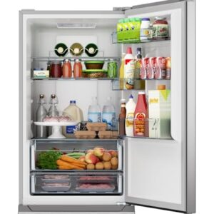 SHARP SJB1255GS Refrigerator with Bottom-Freezer, Counter-Depth, 24 Inch, 11.5 Cubic Foot, Stainless Steel