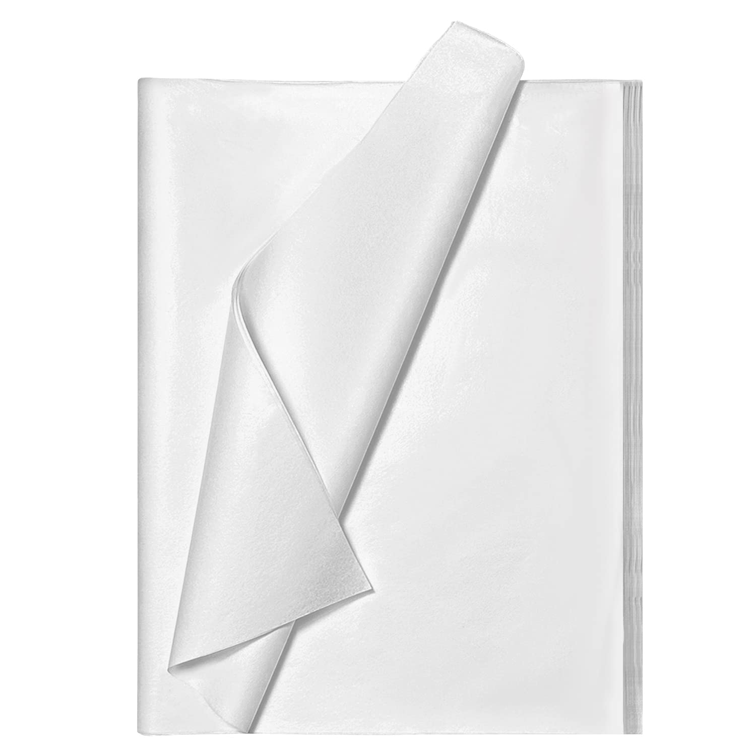 Bobobag 50 Sheets 20''X28'' Full Size White Tissue Paper Bulk for Gift Bags Gift Wrapping Weddings Birthday Showers Arts Craft Party Decoration