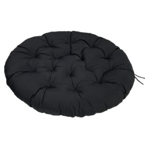 shenjia papasan chair cushion waterproof papasan swing cushions round garden sofa cushion thicken chairs pads relaxing cushions for outdoor furniture, only cushion(size:100x100cm,color:black)