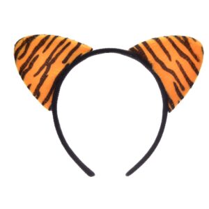 Liatunou Tiger Ear Headband,Cat Ear Headpiece, Cute Headwear for Halloween Christmas Party Favor Birthday Gift