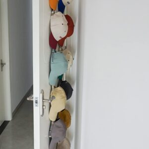 ETOWIFA Hat Organizer Rack for Baseball Caps [Up to 36 Hats] Hat Display Storage Over The Door/Closet/Wall, Hat Hanger with 2 Straps & 12 Hooks, Space-Saving Room/Dorms Organization