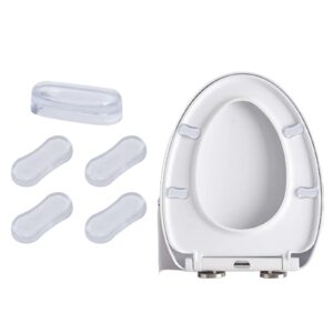 toilet seat bumper, 5pcs toilet seat bidet replacement kit, toilet bumpers silicone gasket with strong adhesive, toilet bumper adhesive toilet seat buffers for lid for families hotels