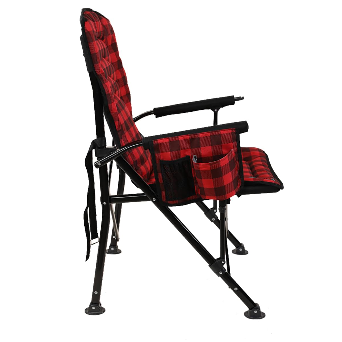 Kuma Outdoor Gear Switchback Heated Chair with Carry Bag, Luxury Heated Outdoor Chair for Camping, Glamping, Sports & Outdoors (Red/Black)