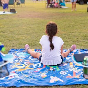 Bumkins Disney Throw Blanket Towel, Baby Toddler and Kids, Travel, Beach, Picnic, Outdoor Indoor Play, Soft, Lightweight, Microfiber Resists Sand and Debris, Reversible, 58in x 58in – Celebration