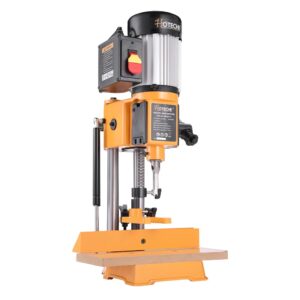 hoteche benchtop wood mortiser - 1/2hp woodworking mortising machine with 3/8-inch chisel