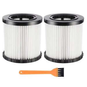 2 pcs dcv5801h vacuum hepa replacement filter for dewalt dcv580 (cordless) dcv581h dcv5801h wet/dry vacuum, washable and reusable