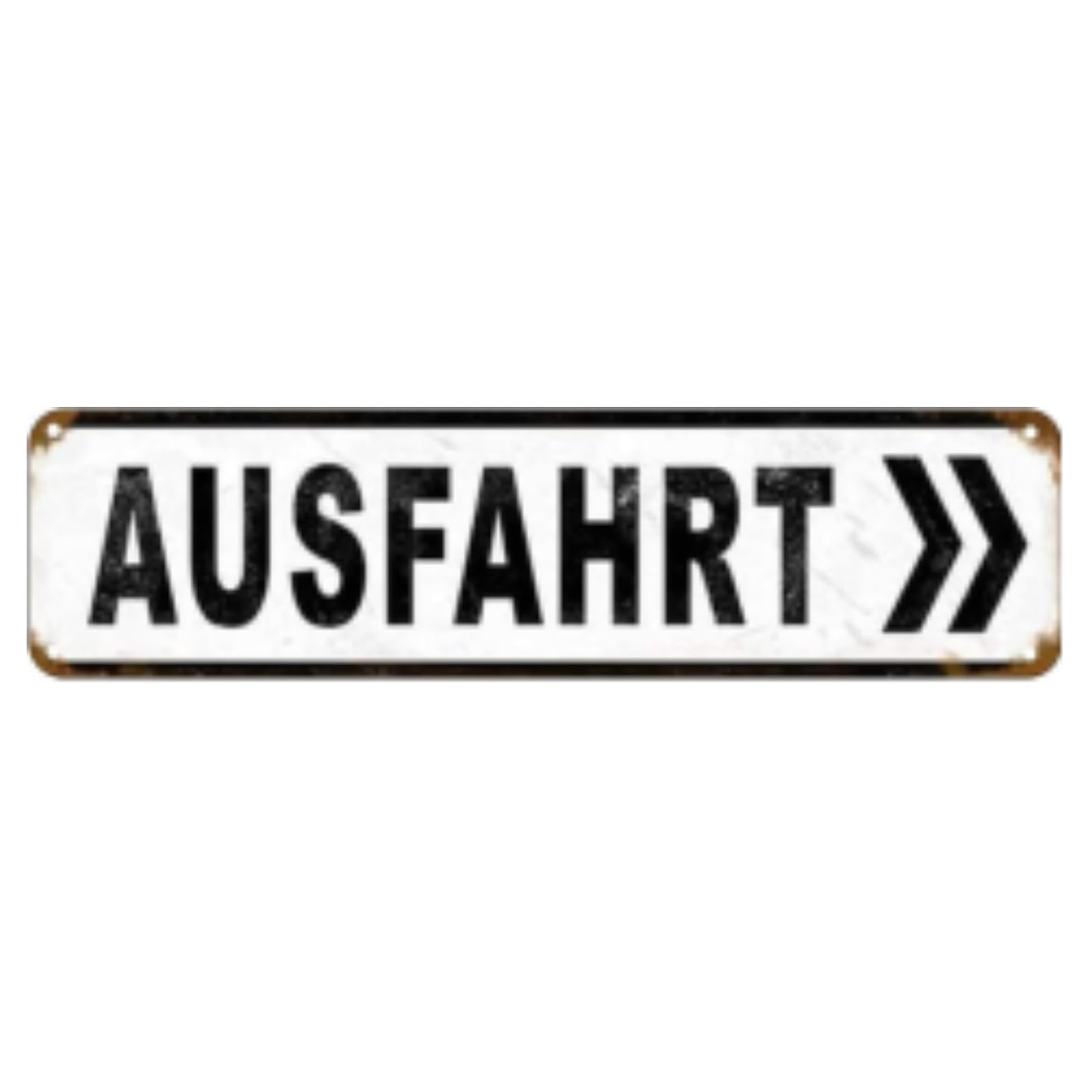 snowsun Vintage Signs Retro Tin Sign Ausfahrt Autobahn Exit Metal Sign 4x16 inch