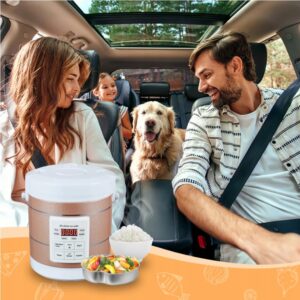 AMIEROUS 1.6L rice cookers (car cooker 12v-24v Gold)