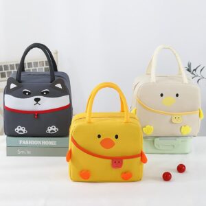 Cute Lunch Box Reusable Duck Lunch Bags for Women Cute Lunchboxes Kawaii Animal Lunch Bag Cooler for Picnic Office Work Travel