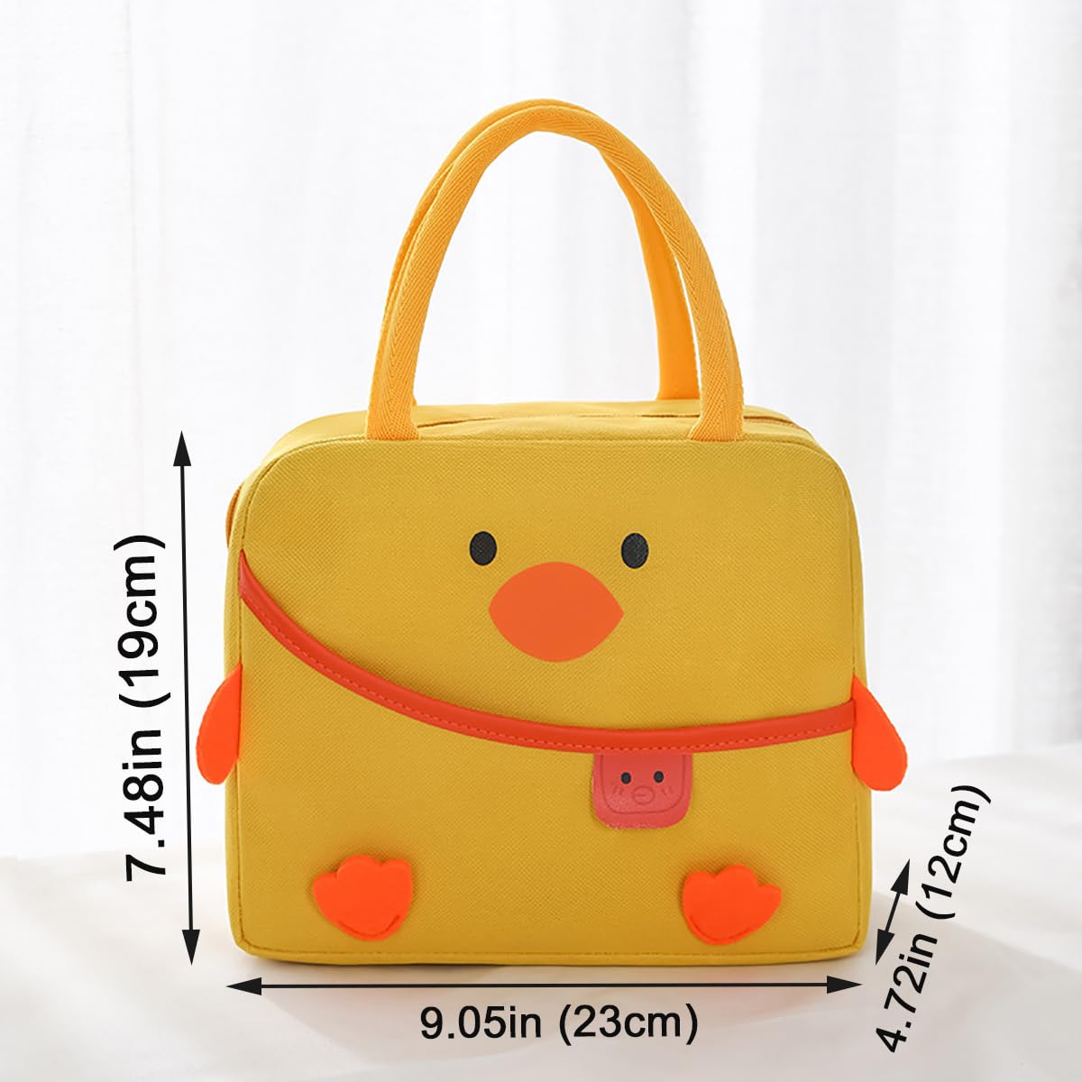 Cute Lunch Box Reusable Duck Lunch Bags for Women Cute Lunchboxes Kawaii Animal Lunch Bag Cooler for Picnic Office Work Travel