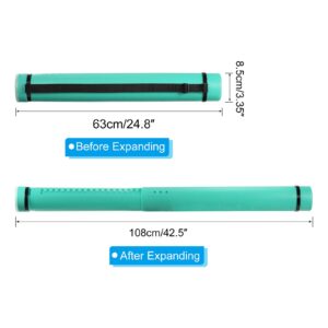 PATIKIL Extendable Poster Tubes with Strap, Expand from 24.8" to 42.5" Art Document Storage Carry Tubes for Blueprints Drawings Artworks, Green