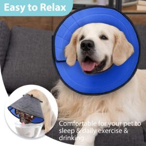 Dog Cone for Small, Medium, and Large Dogs and Cats, Soft Cone for Dogs After Surgery, Lightweight Leathaire Recovery Cone Collar to Stop Licking and Scratching(4(Neck: 9.25-10.75"))